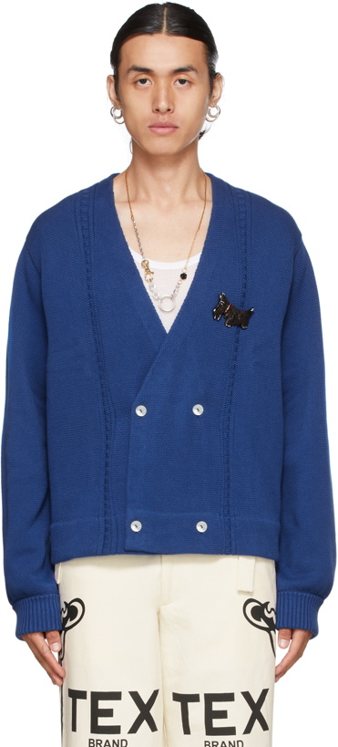 Photo: Bode Blue Double-Breasted Cardigan