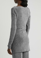 Day Birger ET Mikkelsen Kimmie Ruched Metallic Lamé Mini Dress Black