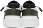 Valentino Garavani White & Khaki One Stud XL Low-Top Sneakers