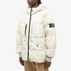 Stone Island Men's Crinkle Reps Hooded Down Jacket in Plaster