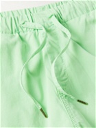Armor Lux - Slim-Fit Logo-Appliquéd Cotton-Blend Drawstring Shorts - Green