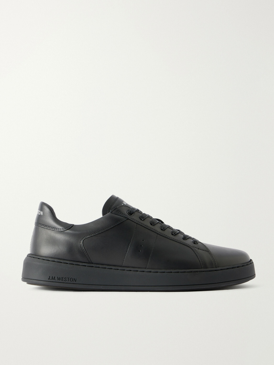 J.M. Weston - On Time Leather Sneakers - Black