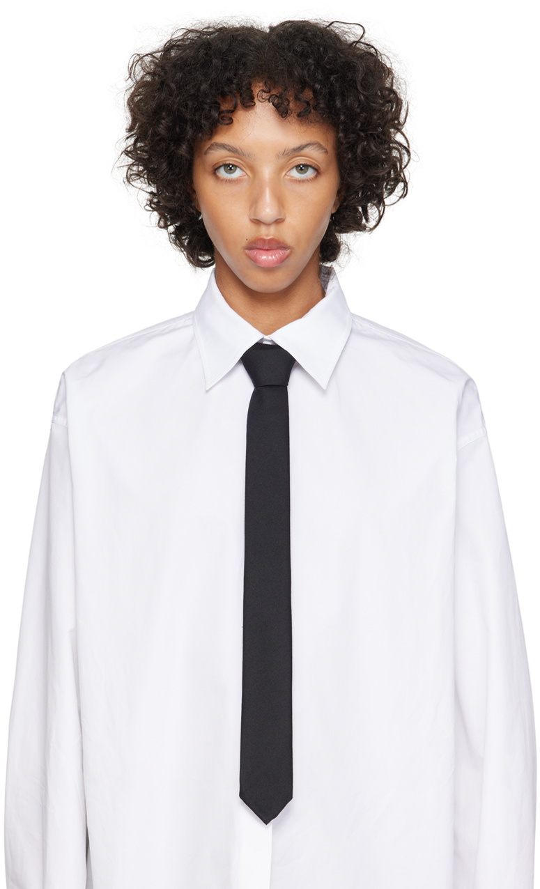 Valentino Garavani Black Yarn-Dyed Rockstud Tie