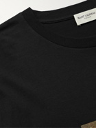 SAINT LAURENT - Printed Cotton-Jersey T-Shirt - Black