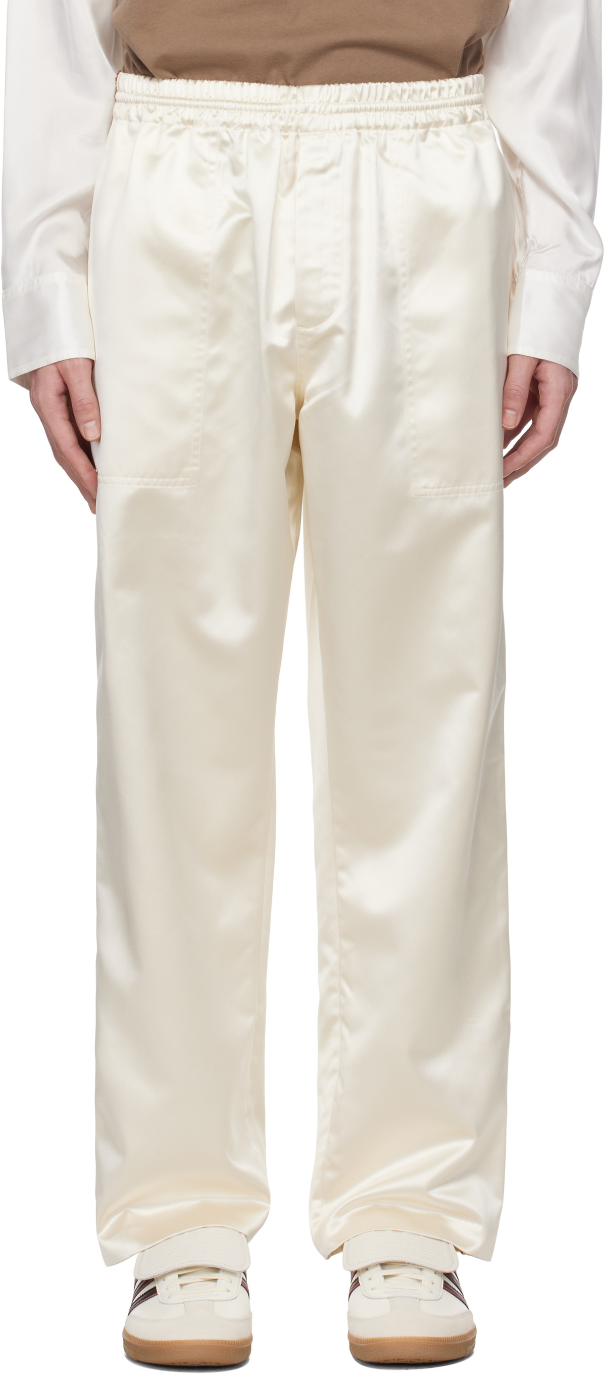Bode Off-White Candyfloss Track Pants