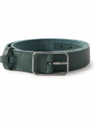 Loro Piana - 4cm Reversible Cotton-Blend Corduroy and Leather Belt - Green
