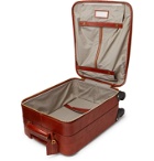 Brunello Cucinelli - Burnished-Leather Carry-On Suitcase - Brown