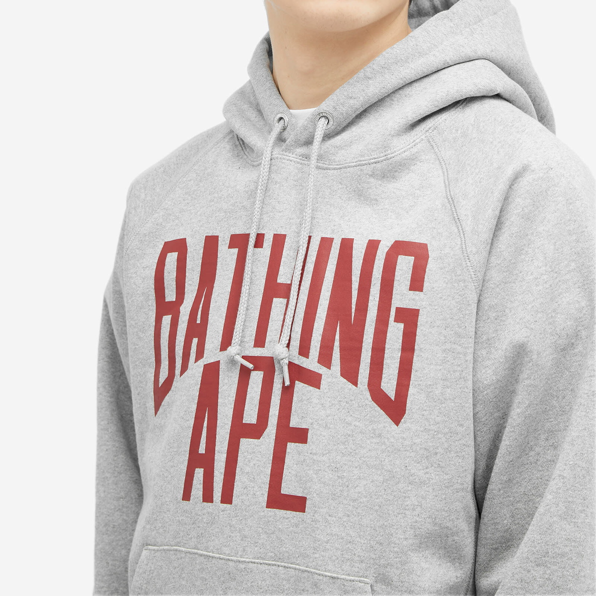 A Bathing Ape Men's Nyc Logo Pullover Hoodie in Gray