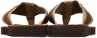 Polo Ralph Lauren Brown Vintage Bolt Flip Flops