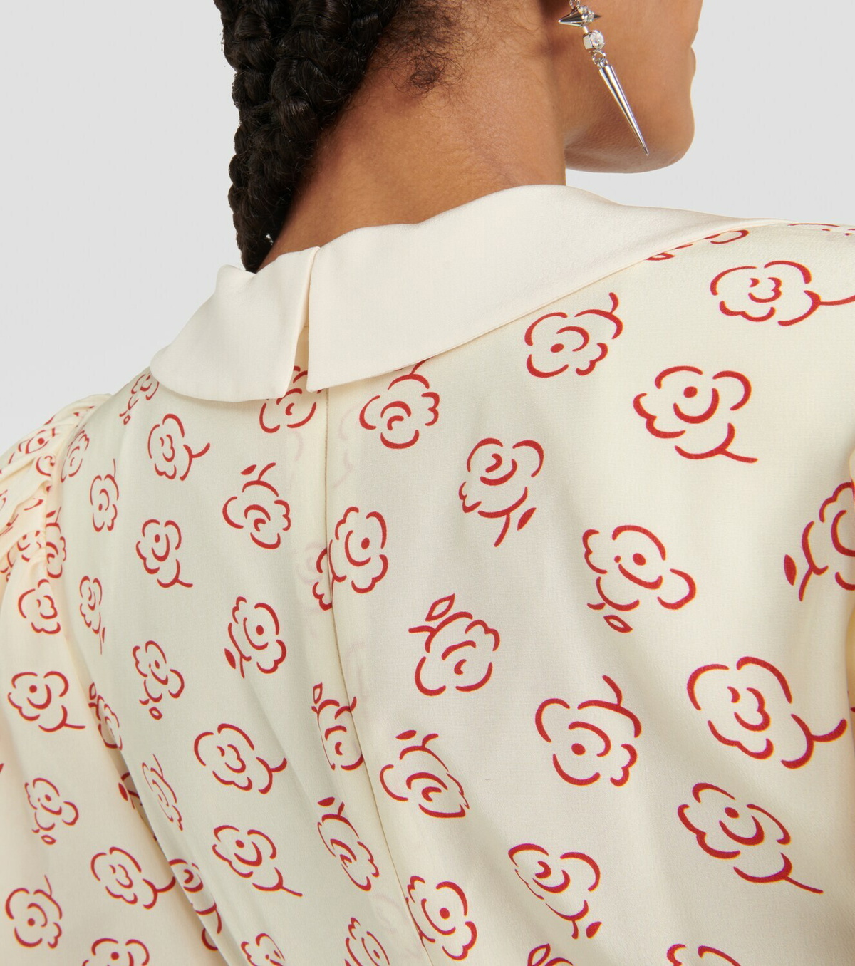 Alessandra Rich Floral silk maxi dress