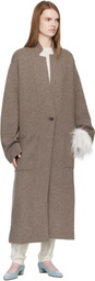 LISA YANG Taupe 'The Amie' Coat