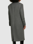 FERRAGAMO Double Breasted Wool Houndsthooth Coat