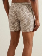 Frescobol Carioca - Straight-Leg Short-Length Printed Recycled Swim Shorts - Brown