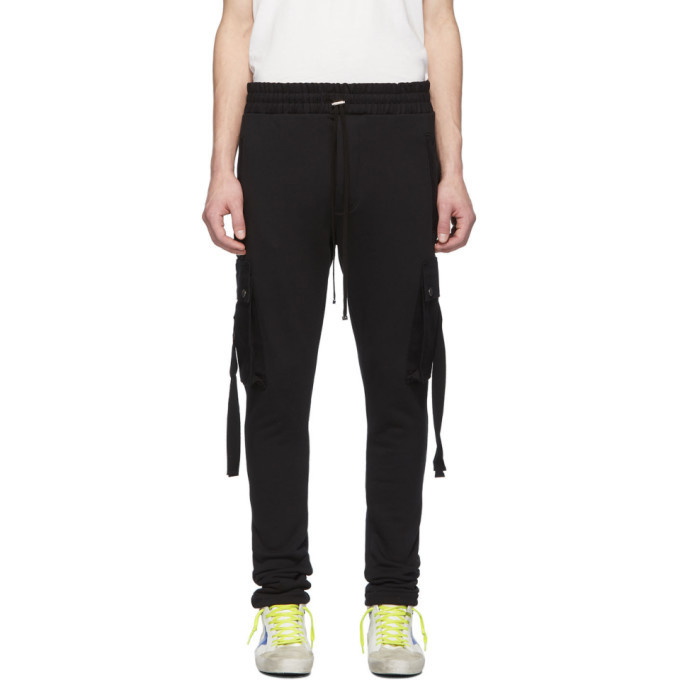 Photo: Amiri Black Sweat Cargo Trousers