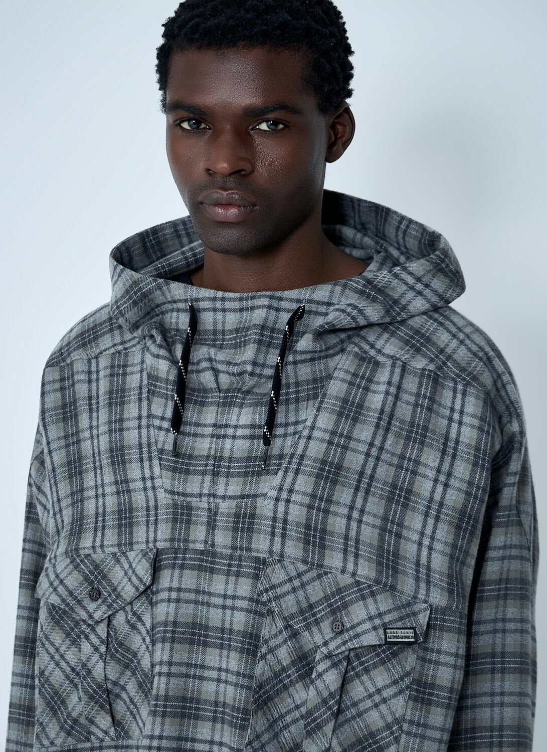 Martine Rose Check Hooded Sweatshirt