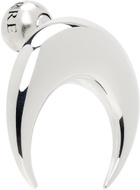 Marine Serre Silver Regenerated Moon Stud Single Earring