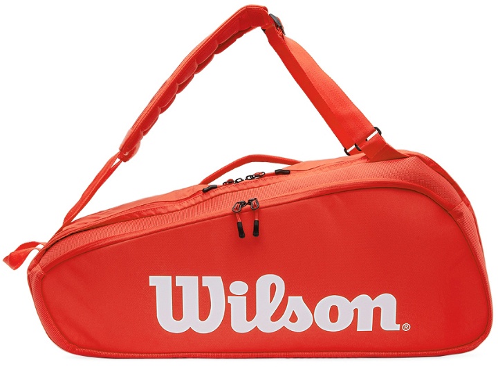 Photo: Wilson Red Super Tour 6-Pack Tennis Racket Bag