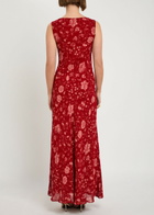 Reformation Prescott Floral-print Chiffon Maxi Dress Red