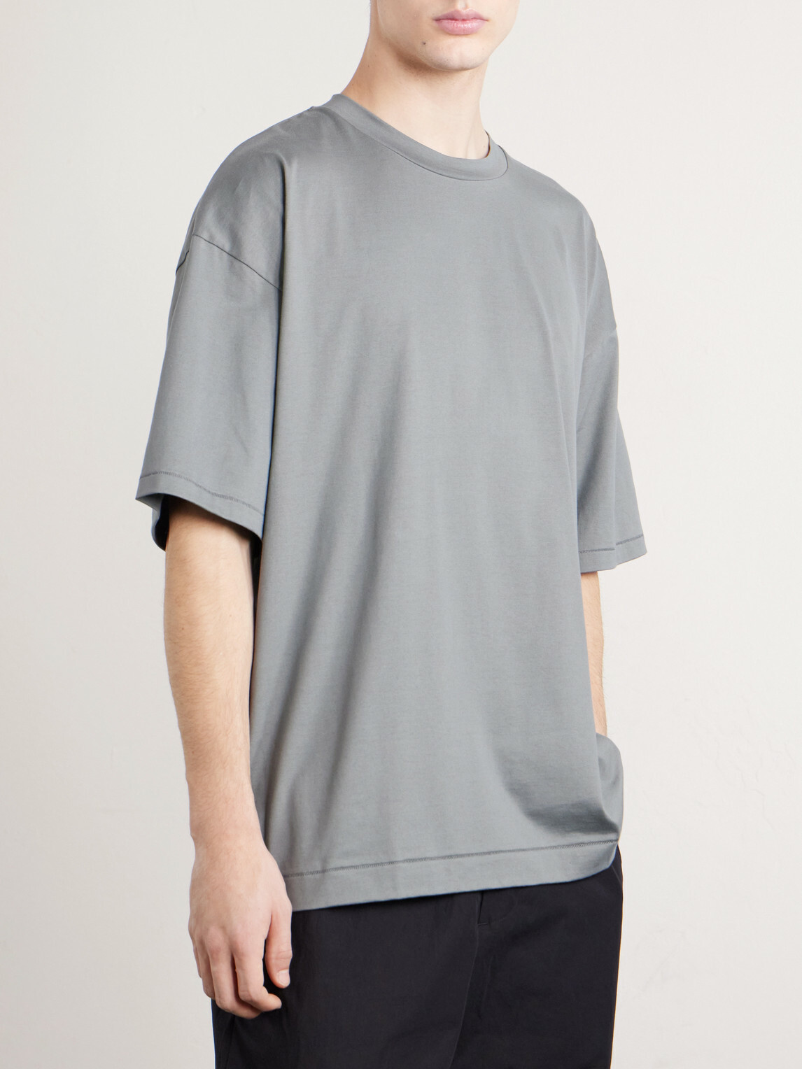 ATON - Oversized Cotton-Jersey T-Shirt - Green