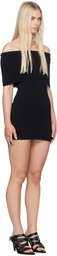 WARDROBE.NYC Black Foldover Minidress