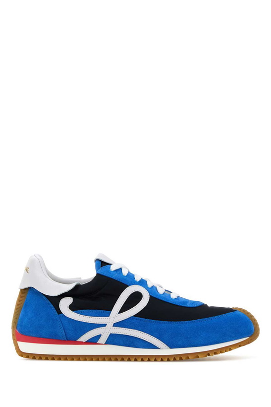Photo: Loewe Multicolor Suede And Nylon Flow Runner Sneakers