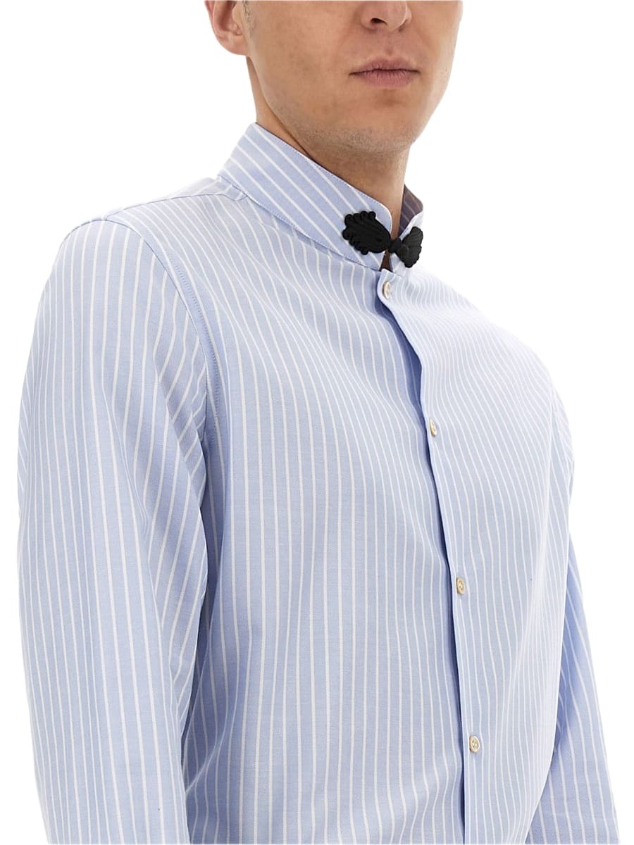 Tシャツ・カットソー VALENTINO COTTON OXFORD SHIRT WITH TOGGLE (7V3ABSI0AL0 043) Valentino Cotton Oxford Shirt With Toggle Valentino