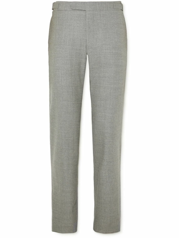 Photo: Canali - Balance Wool-Blend Flannel Trousers - Gray