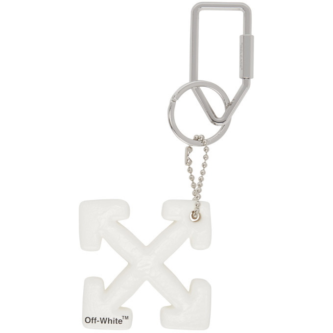 OFF-WHITE: Off White keychain in the shape of arrows - Silver
