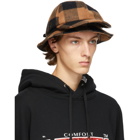 Miharayasuhiro Black and Brown Wool Check Bucket Hat Cap