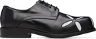Stefan Cooke Black Slashed Square Toe Derbys