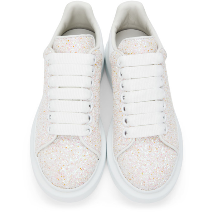 Alexander mcqueen best sale white glitter