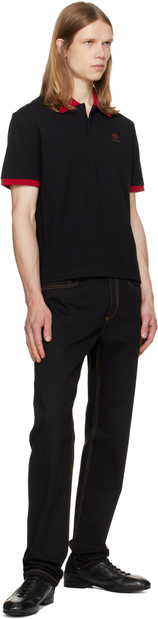 Versace Black Tapered Jeans