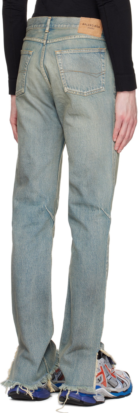 Balenciaga Blue Smudged Jeans