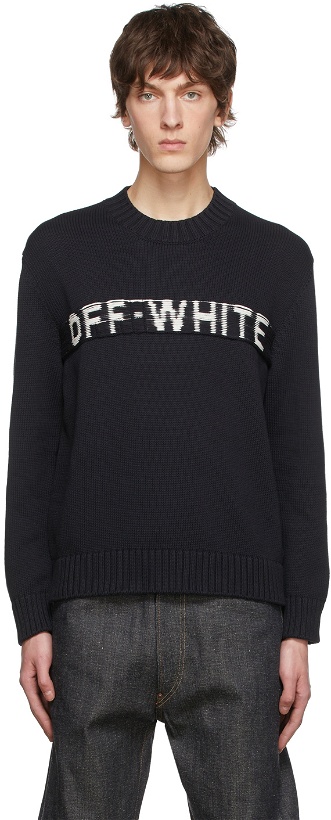 Photo: Off-White Black Cotton Sweater