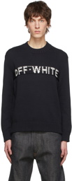 Off-White Black Cotton Sweater