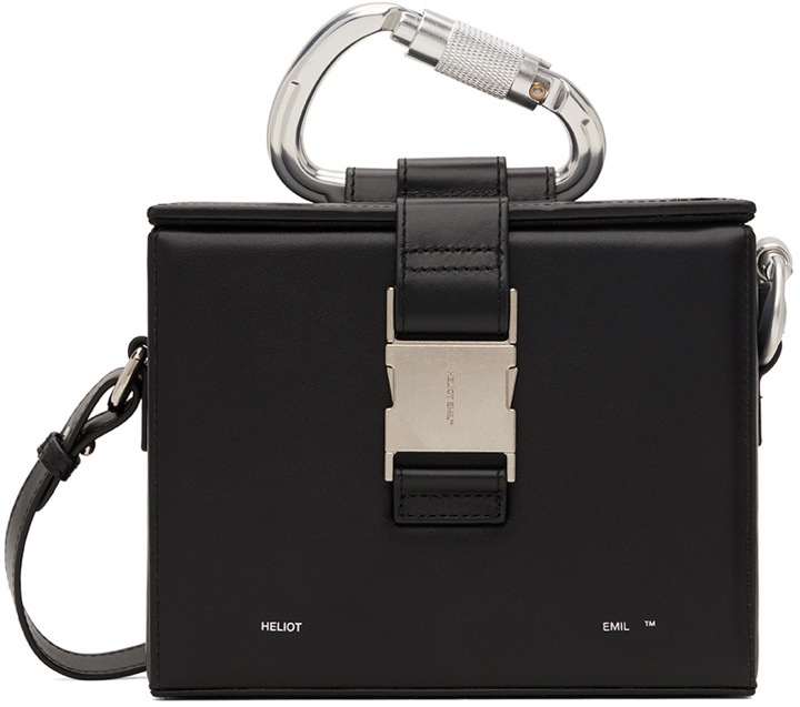 Photo: HELIOT EMIL Black Leather Carabiner Box Bag