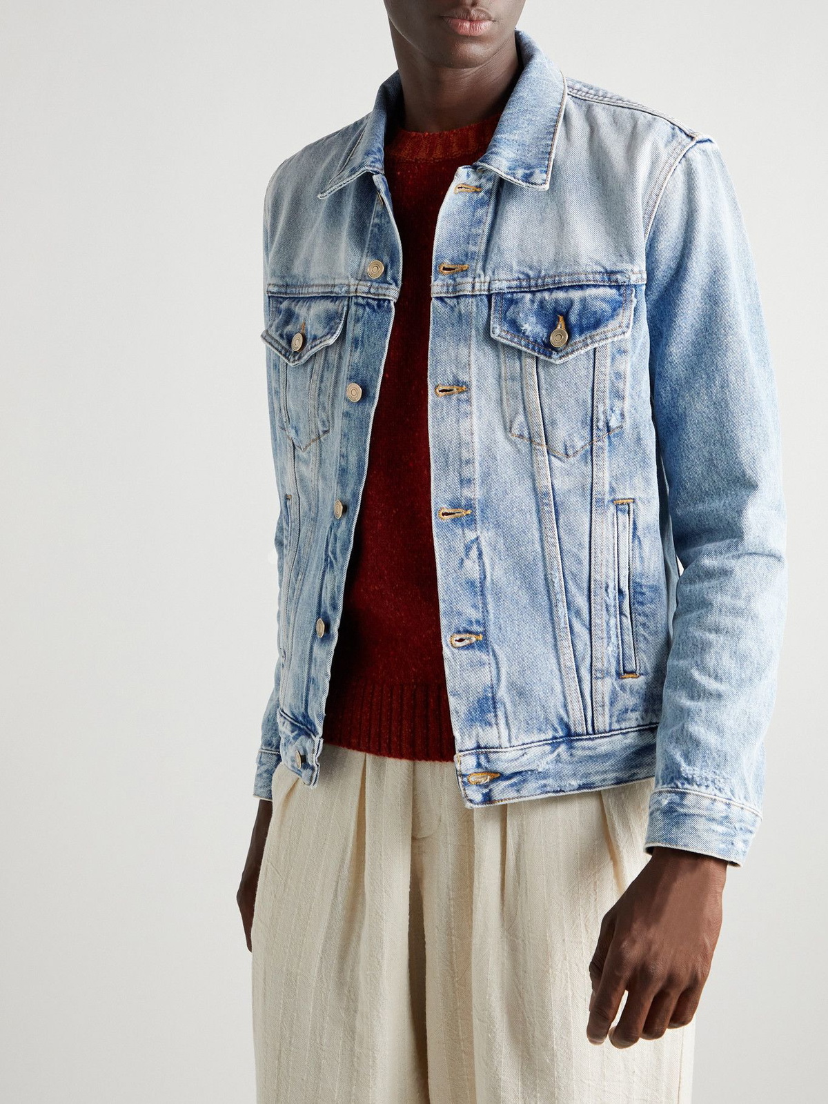 Alanui Desert-Landscape-Back Denim Jacket