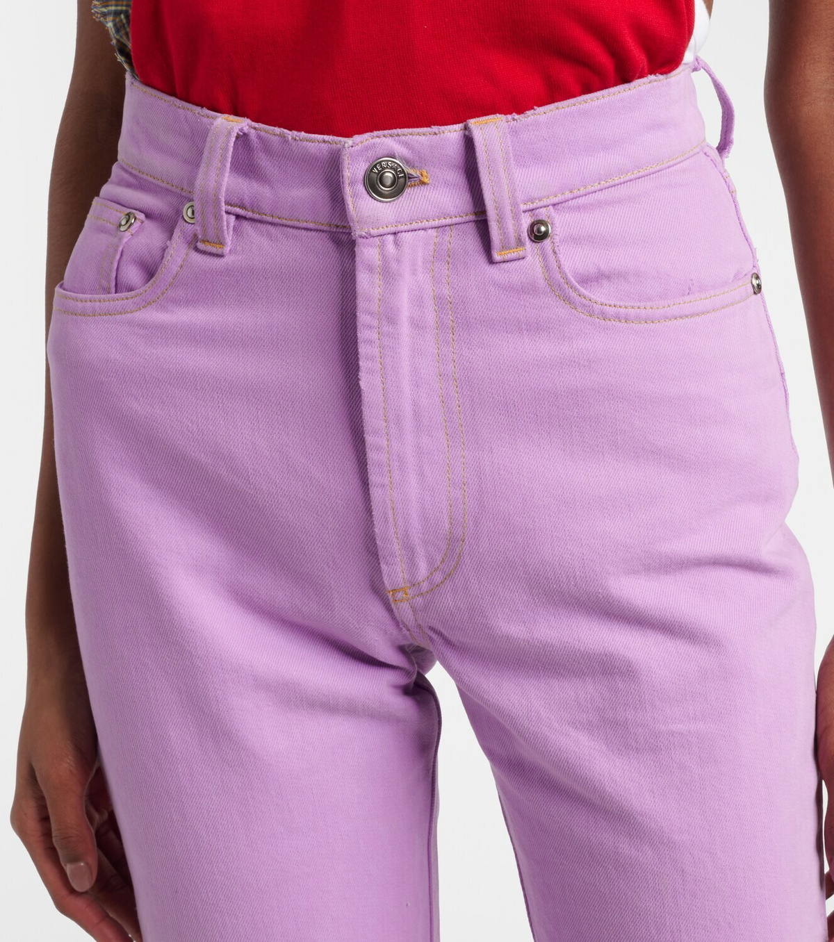 Versace High-rise capri jeans