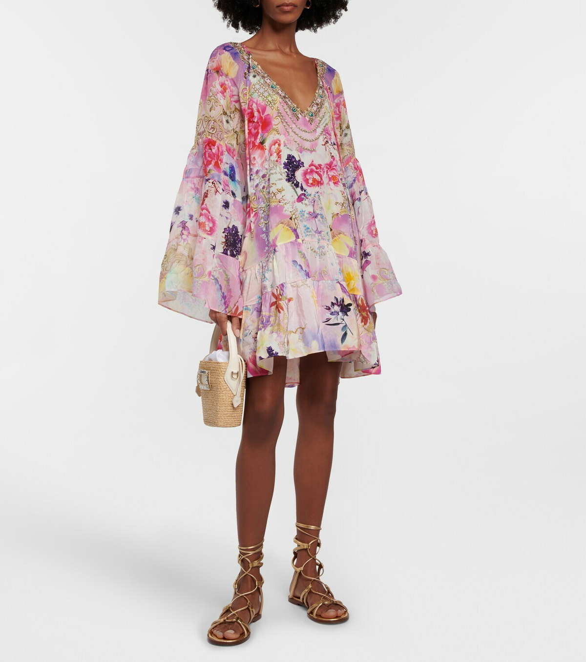 Camilla Embellished silk minidress Camilla