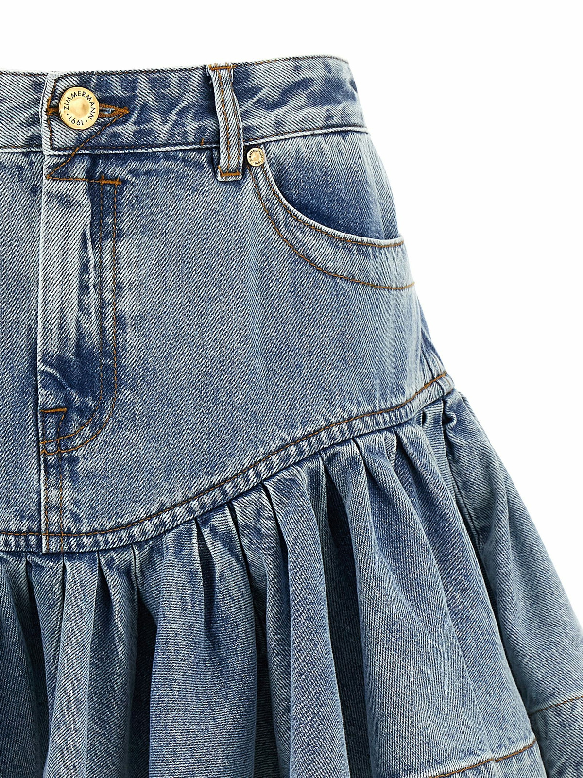 Zimmermann denim Frill Mini Skirt Zimmermann Zimmermann denim Frill Mini Skirt Zimmermann