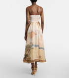 Zimmermann Mahon printed linen midi dress