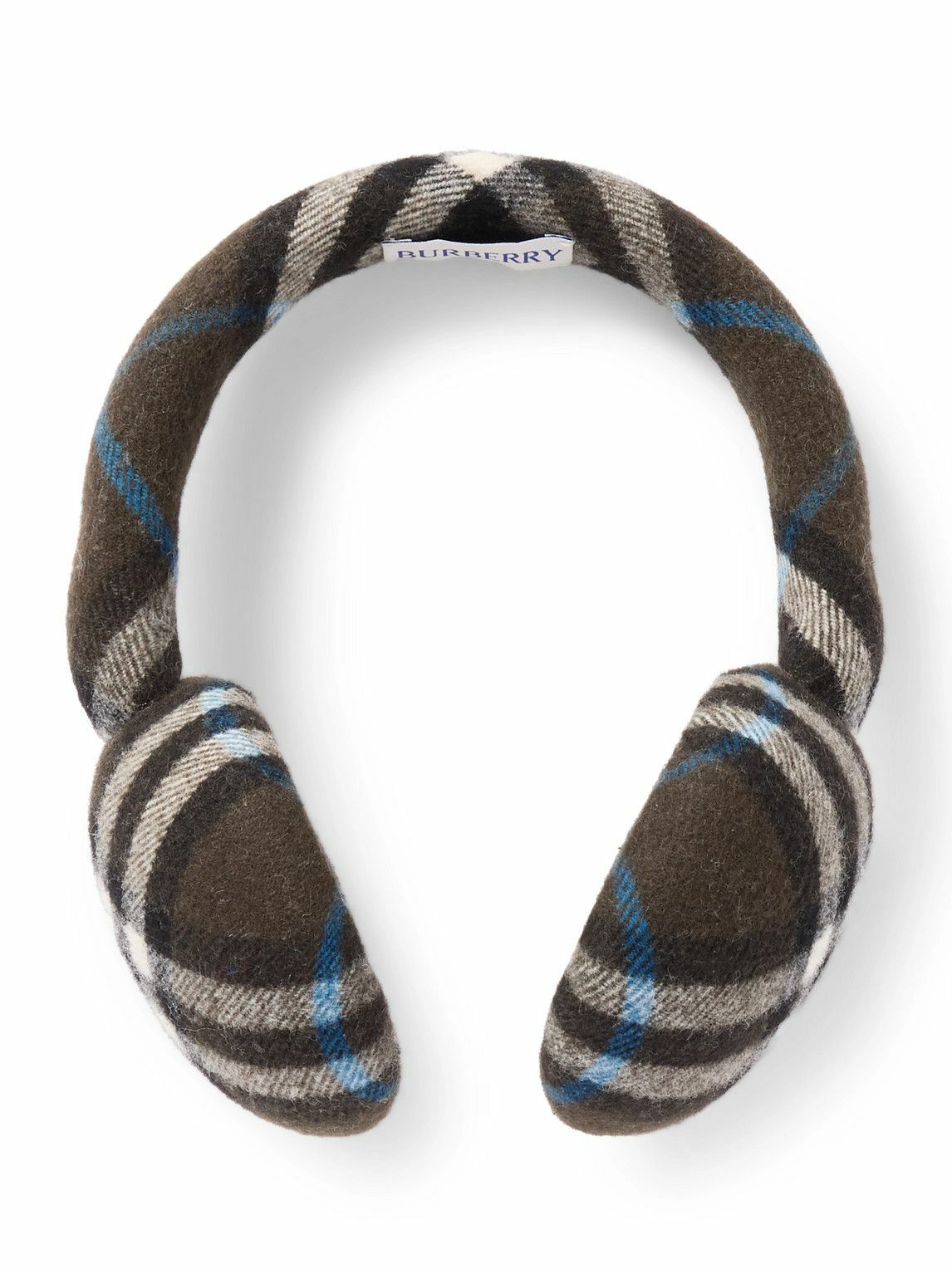Burberry - Checked Cotton-Flannel Earmuffs - Brown