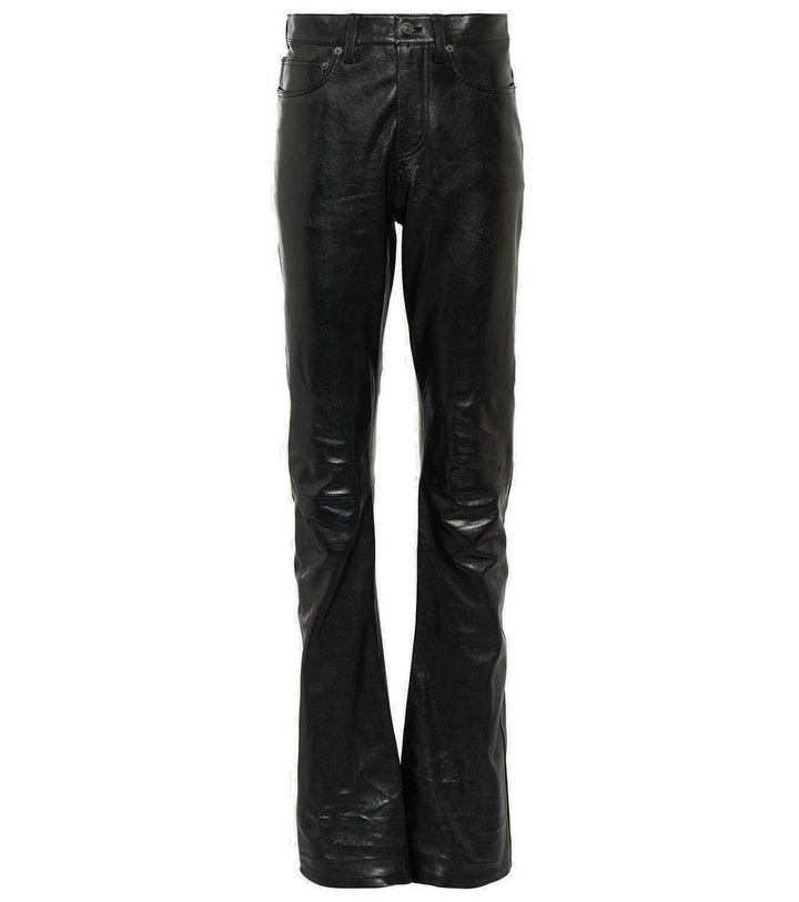 Photo: Balenciaga High-rise leather flared pants