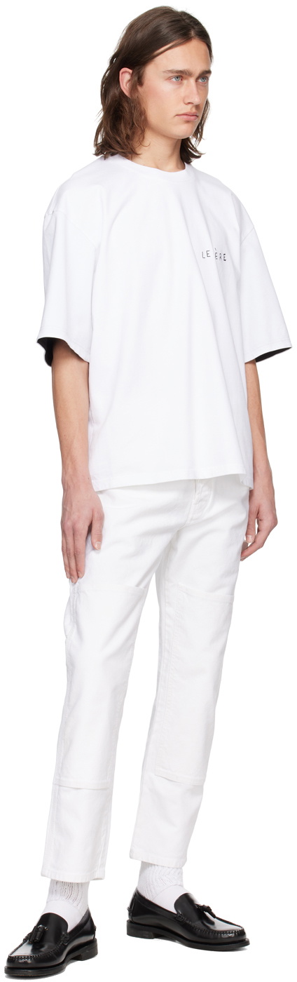 Le PÈRE White Double Sleeve T-Shirt