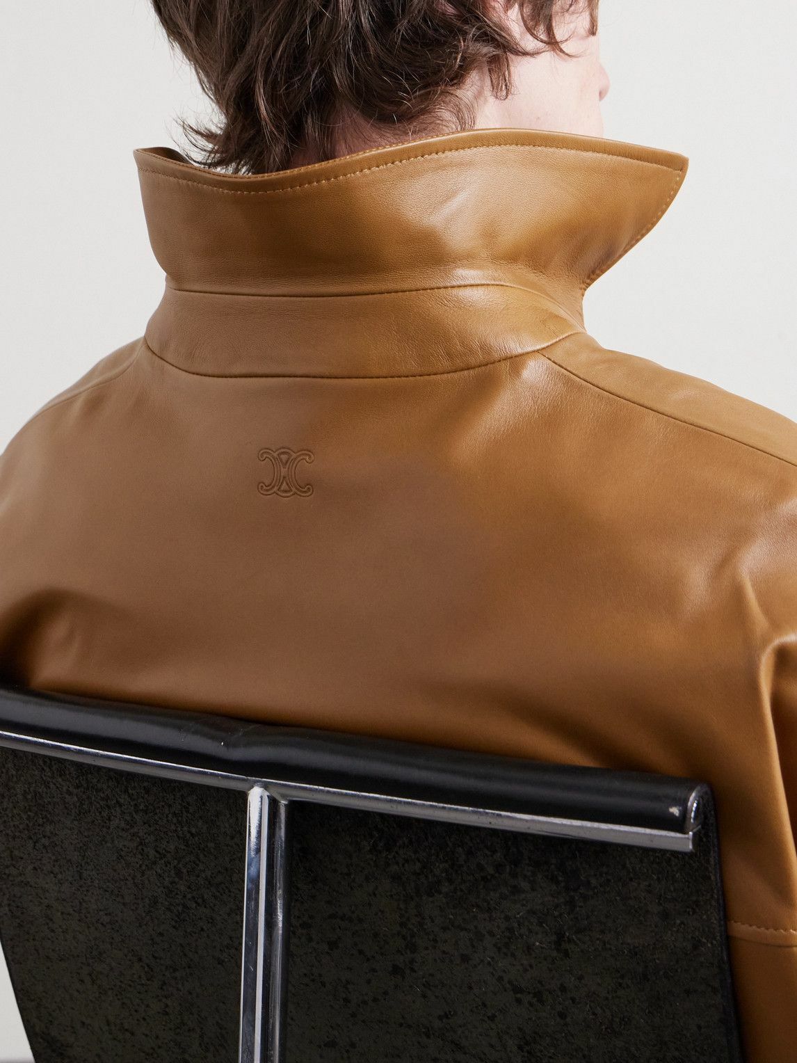 CELINE - Leather Jacket - Brown