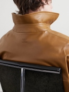CELINE - Leather Jacket - Brown