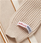 Martine Rose - Striped Merino Wool Half-Zip Sweater - Neutrals
