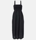 Heidi Klein La Bocana shirred linen midi dress