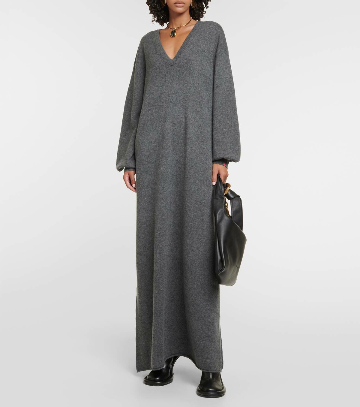 【EXTREME CASHMERE】melange cashmere-blend ミディ ドレス Extreme Cashmere N°259 Sheba cashmere-blend maxi dress