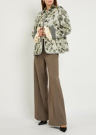 Forte_forte Floral-jacquard Bouclé Jacket White And Green